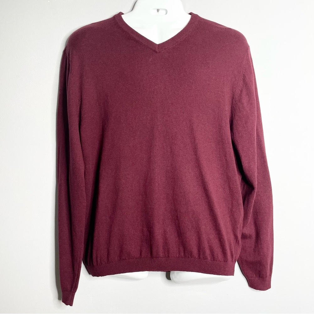 WEATHERPROOF GARMENT CO. Men’s Cotton Cashmere Long Sleeve V-Neck Sweater